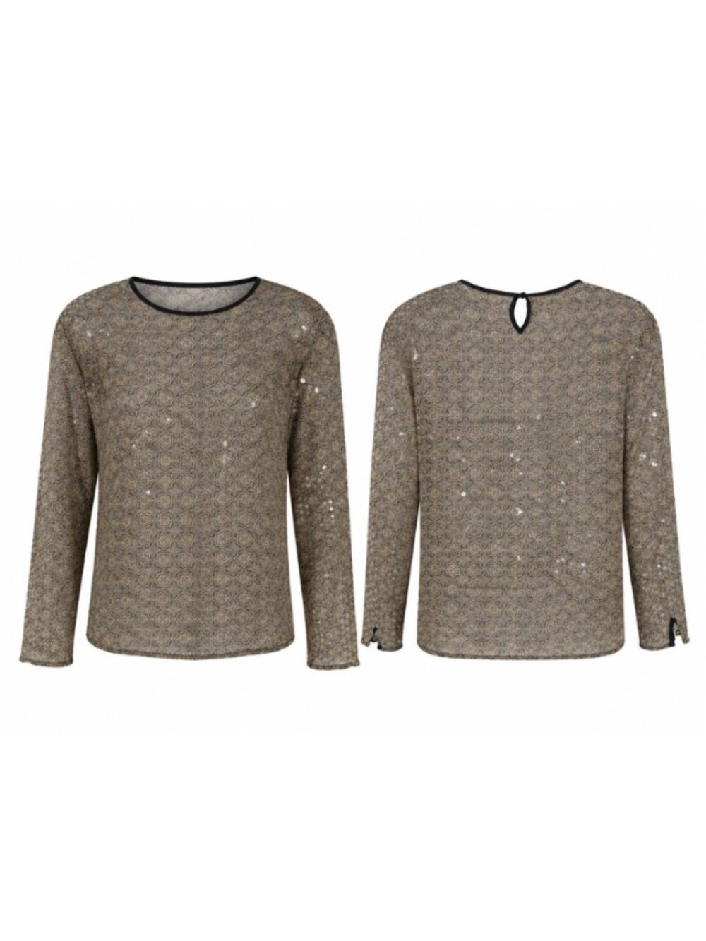 Jones New York NWT Women's Moon (Gold/Black) Sequin UTOPIA Top, Size 12